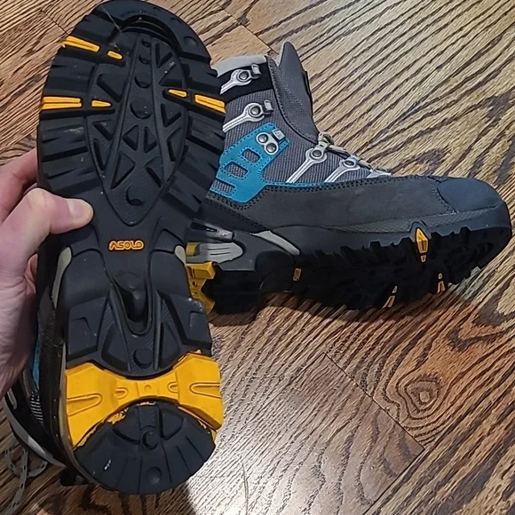 Asolo GTX Women's Gray and Blue Hiking Boots - Picture 7 of 9